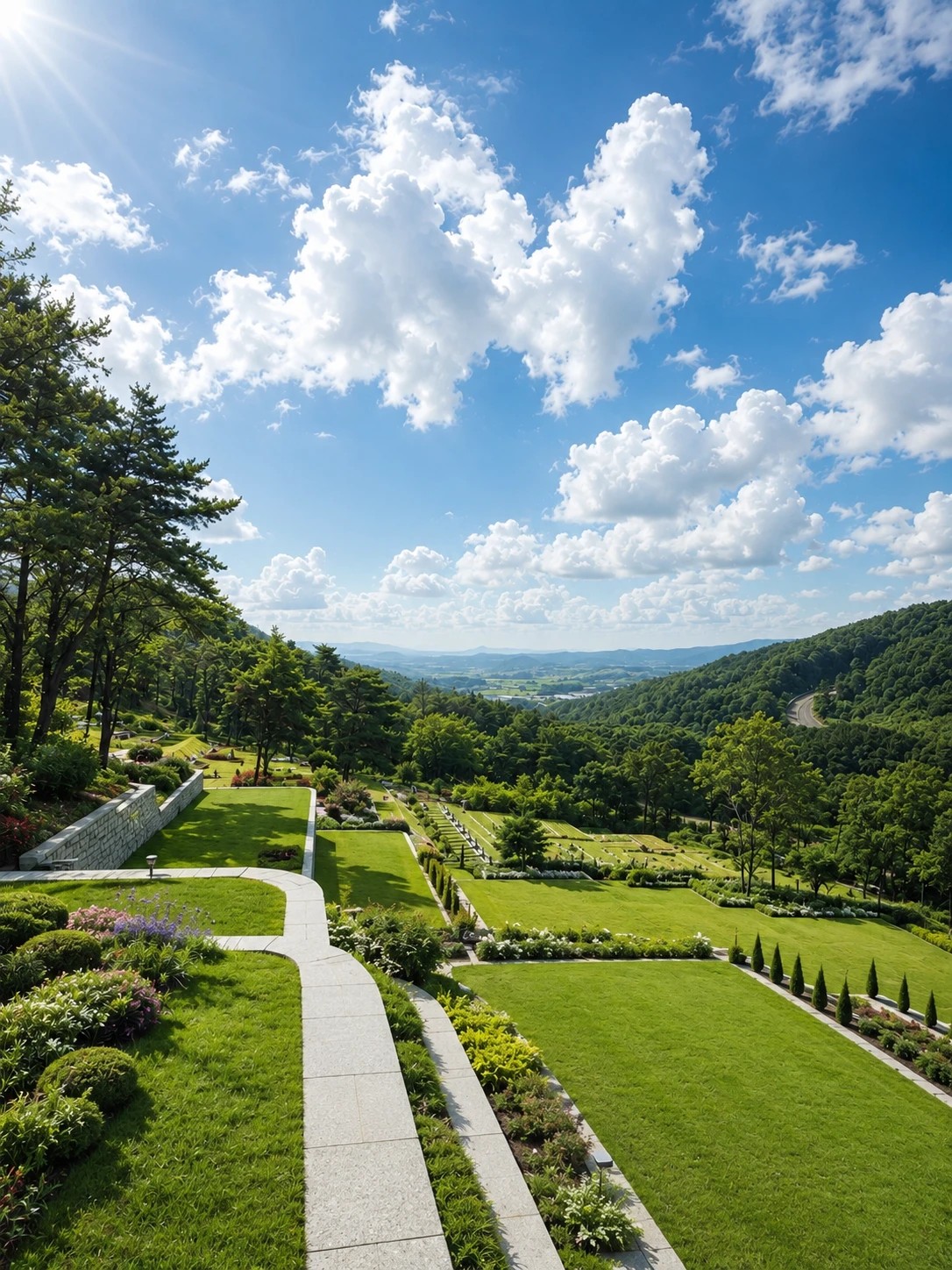 House of Hue grounds — terraced lawn